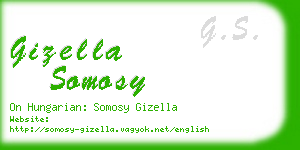 gizella somosy business card